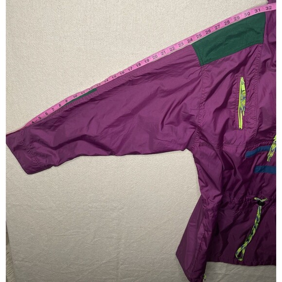 Y2K Gerry Windbreaker Jacket Men Medium Purple Athletic Anorak Retro Pullover - Picture 4 of 16